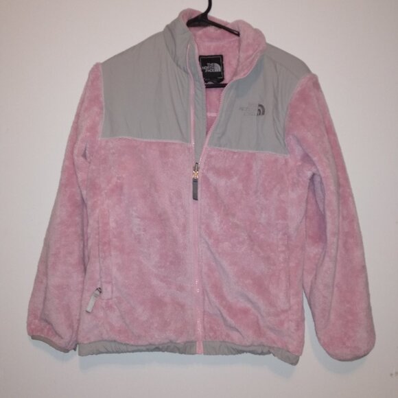 The North Face Pink zip up sweater Girls Large - Picture 1 of 5